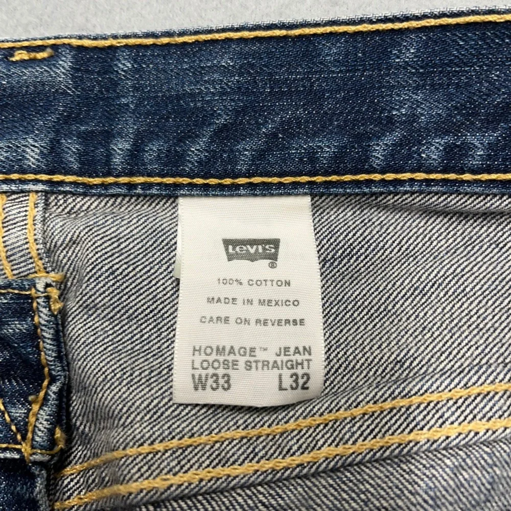 VTG Levi's Homage Jeans men 33x32(33x30 clean Dark wash button fly‎ straight Y2K